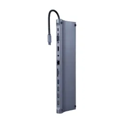 I/O Adapter USB-C To HDMI/USB3/11IN1 A-CM-COMBO11-01 Gembird