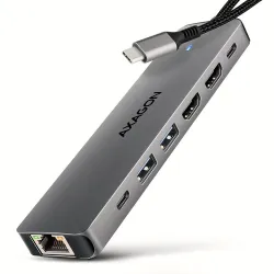 I/O Hub USB-C 7IN1 Dual 4K/0.15M HMC-7HX2 Axagon