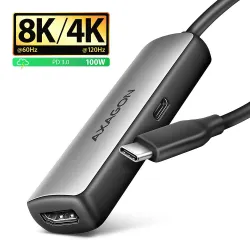 I/O Adapter USB-C To HDMI/0.16M RVC-HI8KPD Axagon