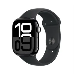 Apple Watch Series 10 jet black aluminium  46mm black sport band Size M/L